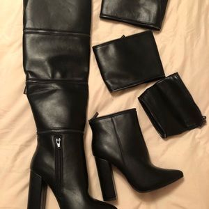 Convertible heeled boots